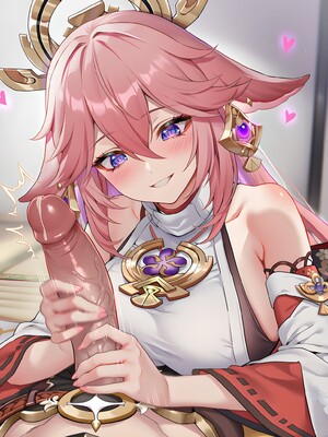 [Pixiv] 青德坊 - 紫电映幽笼，狐诱樱庭月隐踪，空蝉破云穹——雷电将军&nbsp;&nbsp; 八重神子 (107479500) [Ai generated] [Uncensored]_023_Raiden_Yae_23