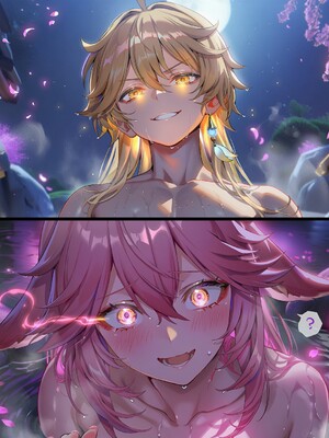 [Pixiv] 青德坊 - 紫电映幽笼，狐诱樱庭月隐踪，空蝉破云穹——雷电将军&nbsp;&nbsp; 八重神子 (107479500) [Ai generated] [Uncensored]_068_Raiden_Yae_68