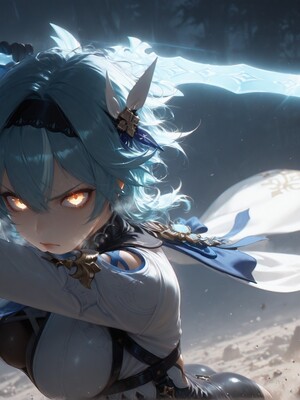 [PaperHero] - Genshin Impact - Noelle and Eula_#040