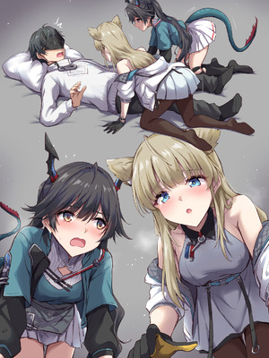 [まるごし] ペリカとチェンとイチャラブ3P (アークナイツ：エンドフィールド)_08_rvcy