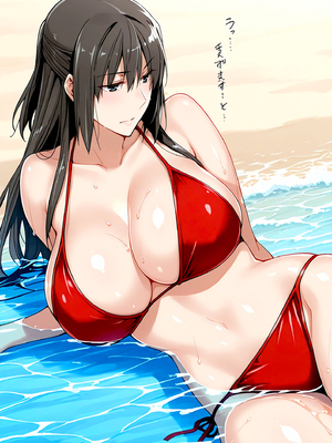 [ぶるん] 橘一家 ビーチで水着姿の親子 [AI生成]_0303