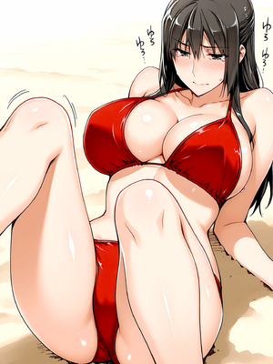 [ぶるん] 橘一家 ビーチで水着姿の親子 [AI生成]_0320