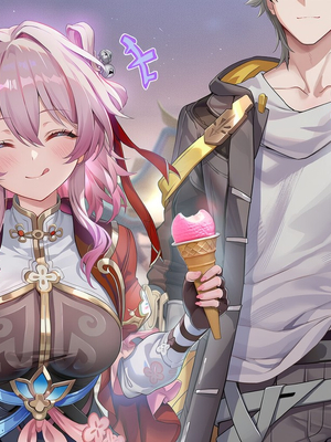 [Pixiv] 青德坊 -&nbsp;&nbsp;初花习剑录·承欢（上）——三月七（巡猎）(142031815) [Ai generated]_009