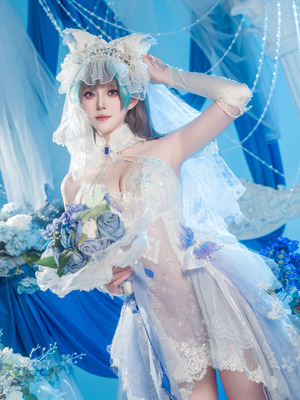 Natsuko夏夏子 - 碧蓝航线 柴郡婚纱_03_tsno