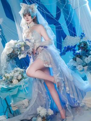 Natsuko夏夏子 - 碧蓝航线 柴郡婚纱_04_vvdu