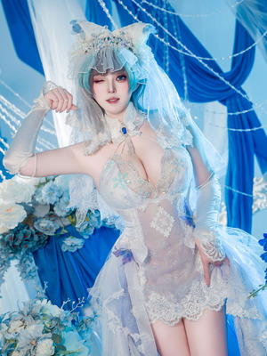 Natsuko夏夏子 - 碧蓝航线 柴郡婚纱_09_iwec