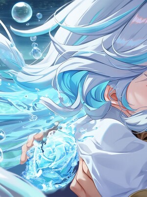 [Pixiv] 青德坊 - 浮沫蜃夢——フォカロルス フリーナ (107479500) [Ai generated]_149_Focalors_150