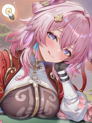 [Pixiv] 青德坊 -初花习剑录·承欢（中）——三月七（巡猎／肚兜）[AI Generated]_290_142232372_p89_