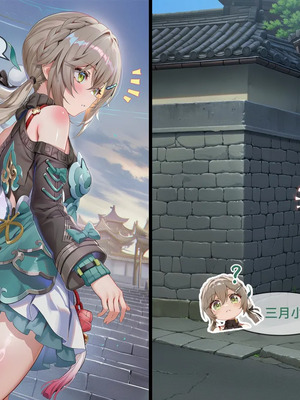 [Pixiv] 青德坊 -初花习剑录·承欢（中）——三月七（巡猎／肚兜）[AI Generated]_305_142232372_p104_