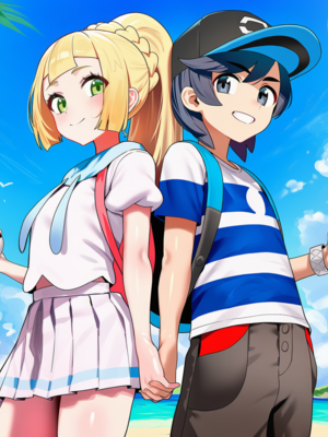 EZNTR - Lillie x Lusamine x Elio x BBC (Patreon) [AI Generated]
