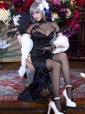 洛璃 LoLiSAMA 碧蓝航线 路易九世旗袍_02_avun