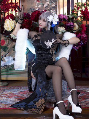 洛璃 LoLiSAMA 碧蓝航线 路易九世旗袍_05_duse