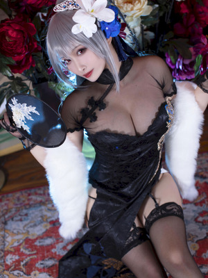 洛璃 LoLiSAMA 碧蓝航线 路易九世旗袍_09_qkus