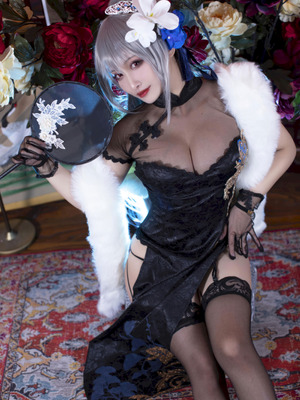 洛璃 LoLiSAMA 碧蓝航线 路易九世旗袍_10_bncs