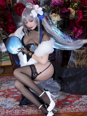 洛璃 LoLiSAMA 碧蓝航线 路易九世旗袍_18_vdei