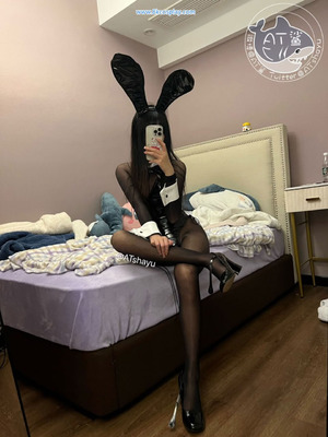 AT鲨 - 连体黑丝兔女郎 Black Stocking Bunny_050_ukum