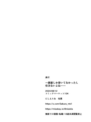 [にしえりあ (性悪)] 一部屋しか空いてなかったし仕方ないよね...... (アイドルマスター シンデレラガールズ) [DL版]_19_iqjm