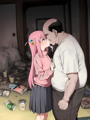 [美少女がキモ男に妊娠させられる] 「ぼっち」孤身一人的bochi酱成为中年教师的孕妻（纯机翻）[AI生成]_141_140