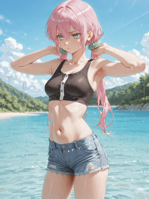 川遊びの日の式守さん [中国翻訳] [AI Generated]_image_061