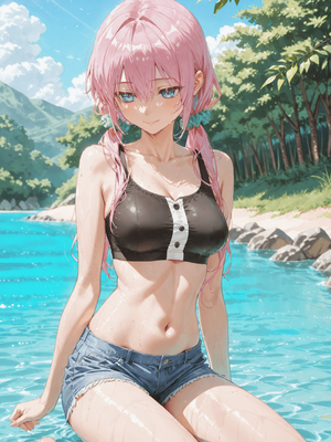 川遊びの日の式守さん [中国翻訳] [AI Generated]_image_063