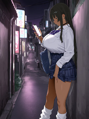 [大トロ定食] クール系黒髪ギャルとマゾ責め援交エッチする話 [AI Generated]_002