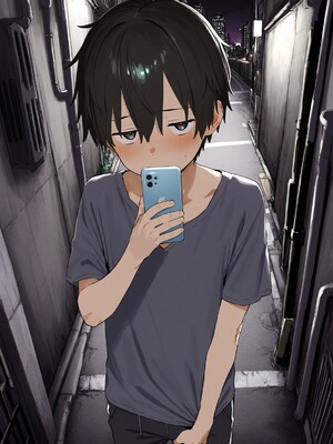[大トロ定食] クール系黒髪ギャルとマゾ責め援交エッチする話 [AI Generated]_008