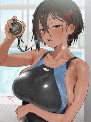 [大トロ定食] ボーイッシュ水泳部お姉さんの個別指導でお仕置きされる話 [AI Generated]_004