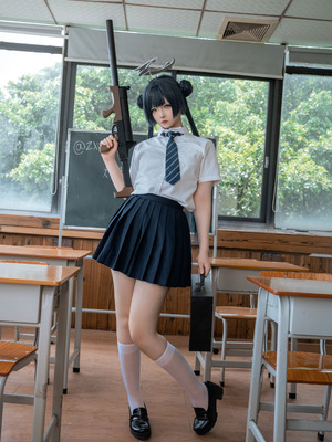 炸虾球耶呜 - 蔚蓝档案 妃咲 制服_05_dkpc
