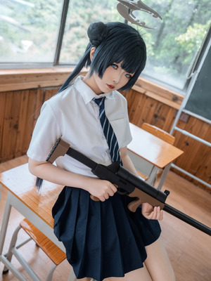 炸虾球耶呜 - 蔚蓝档案 妃咲 制服_16_qjfb