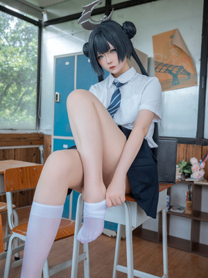 炸虾球耶呜 - 蔚蓝档案 妃咲 制服_42_nevk
