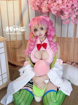 香草奶喵 - 鬼灭之刃 甘露寺蜜璃 女仆_09_ikti