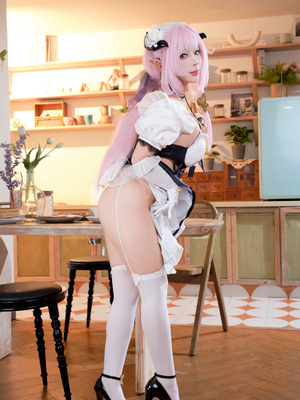 胡桃猫Kurumineko - 崩坏三 爱莉希雅 女仆_007_fqbj