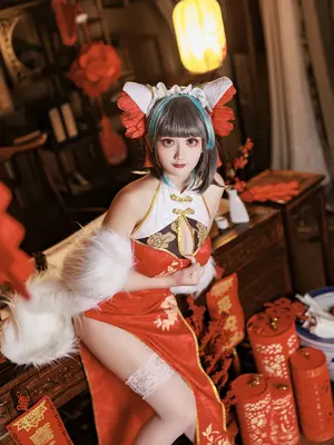 阿雪雪_yuki - 碧蓝航线 柴郡 新年旗袍_02_hvfm
