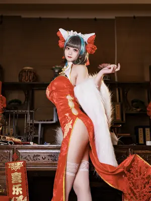 阿雪雪_yuki - 碧蓝航线 柴郡 新年旗袍_03_alds