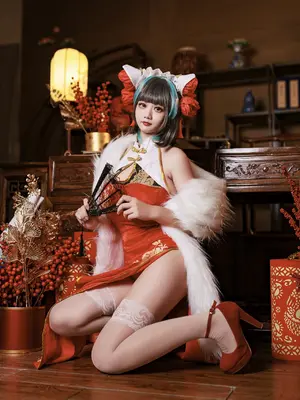 阿雪雪_yuki - 碧蓝航线 柴郡 新年旗袍_08_ubjv