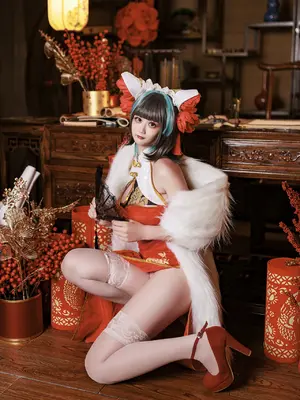 阿雪雪_yuki - 碧蓝航线 柴郡 新年旗袍_10_ihle