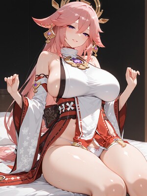 [YakeArt] yae miko 八重神子 (Patreon) [AI Generated]_a_1001