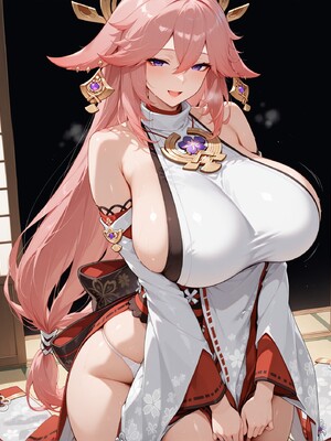 [YakeArt] yae miko 八重神子 (Patreon) [AI Generated]_a_1009