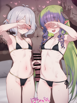 [Thx] コッコロ&アメス 寝取られ3P [AI Generated]
