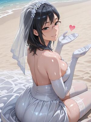 [Oki Senpai] 清水潔子 Kiyoko Shimizu Wedding Dress [AI Generated]