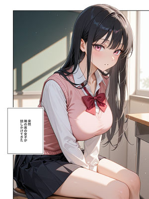 [ステーキくん] 隣の席のクール系美女におっぱいもませて欲しいと頼んでみたら [AI生成]_002