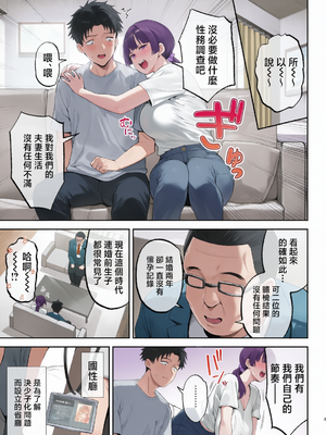[ゴールデンバズーカ (ガガーリン吉)] 性務調査は突然に。 〜愛する妻への生ハメ調査〜 [無修正] [彩漫社上色组]_004