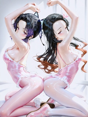 [lc13] Kamado Nezuko&Kochou Shinobu 鬼滅の刃 竈門禰豆子&胡蝶しのぶ.323P [AI Generated]_013