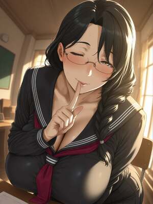 [みるふあい] 黒髪妻さんとの放課後_008