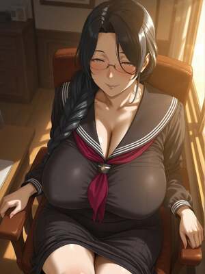 [みるふあい] 黒髪妻さんとの放課後_016