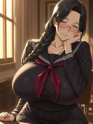 [みるふあい] 黒髪妻さんとの放課後_018
