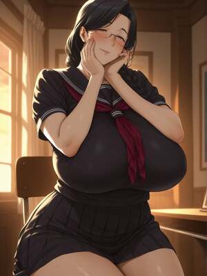 [みるふあい] 黒髪妻さんとの放課後_023
