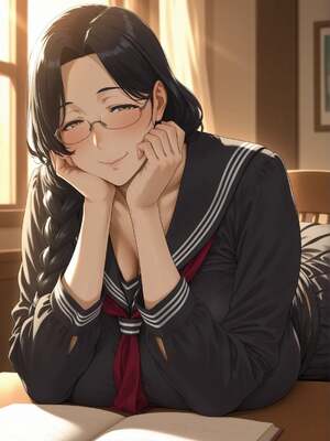 [みるふあい] 黒髪妻さんとの放課後_024