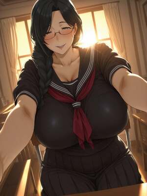 [みるふあい] 黒髪妻さんとの放課後_032