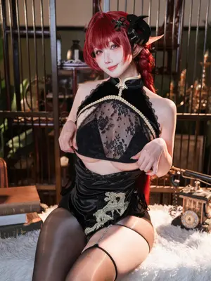 rioko凉凉子 - 碧蓝航线 兴登堡 旗袍 深阁舞戏_0003